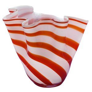 Beautiful Hand Blown Glass Handkerchief Vase